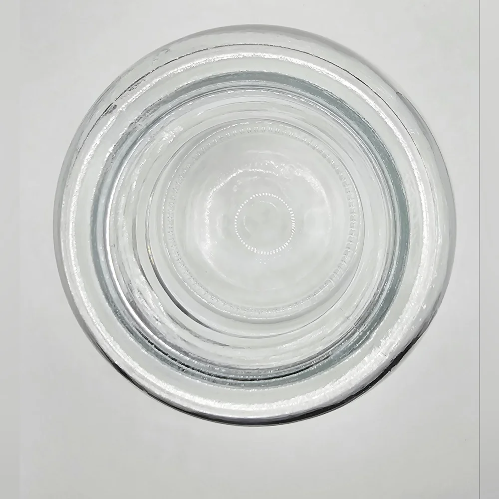 Pressed Chunky Clear Glass Vase 8